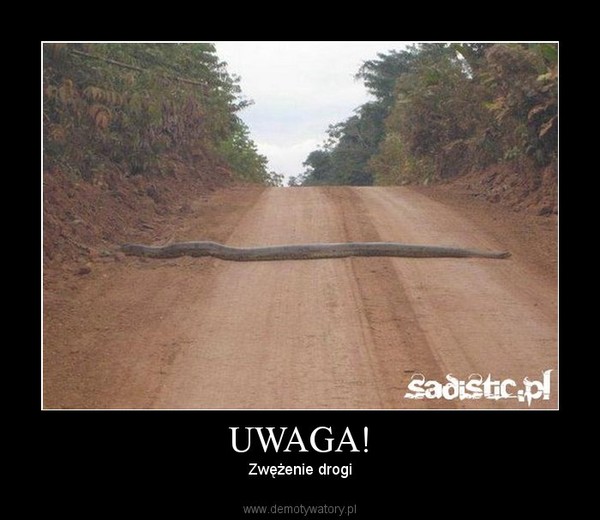 UWAGA! – Zwężenie drogi 