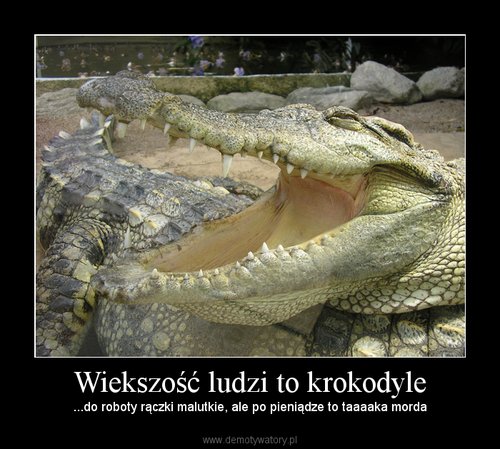 Wiekszość ludzi to krokodyle
