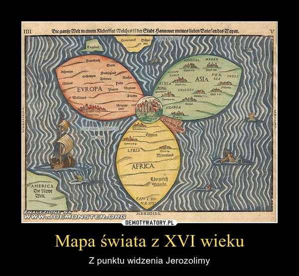 Mapa świata z XVI wieku