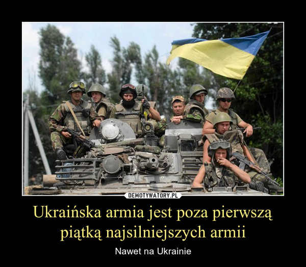 Ukraińska armia jest poza pierwszą piątką najsilniejszych armii – Nawet na Ukrainie 