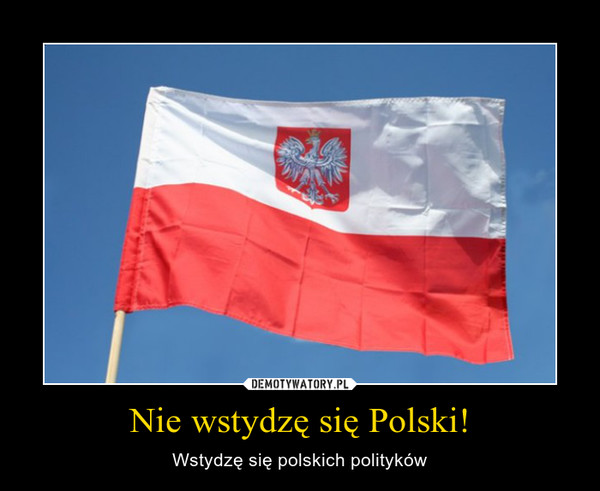 Nie wstydzę się Polski! – Wstydzę się polskich polityków 
