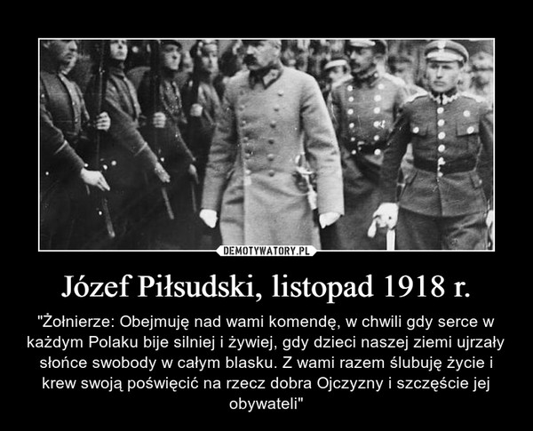 Józef Piłsudski, listopad 1918 r.
