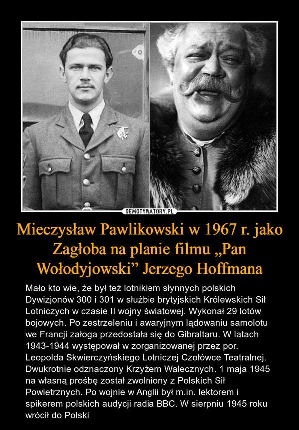 Mieczysław Pawlikowski w 1967 r. jako Zagłoba na planie filmu „Pan Wołodyjowski” Jerzego Hoffmana
