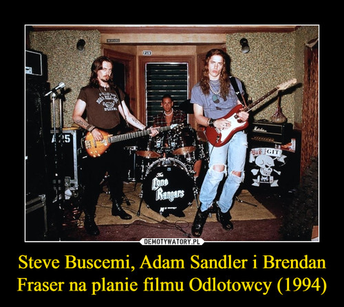 Steve Buscemi, Adam Sandler i Brendan Fraser na planie filmu Odlotowcy (1994)