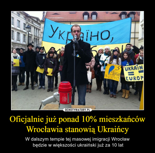 Oficjalnie już ponad 10% mieszkańców Wrocławia stanowią Ukraińcy