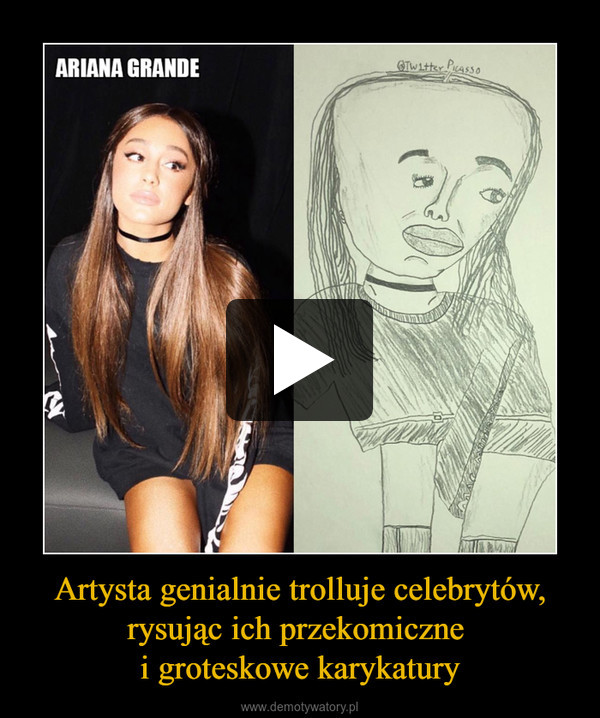 Artysta genialnie trolluje celebrytów, rysując ich przekomiczne i groteskowe karykatury –  