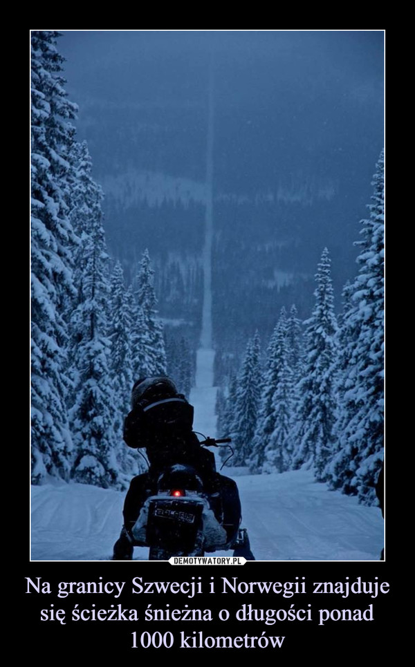 Na granicy Szwecji i Norwegii znajduje się ścieżka śnieżna o długości ponad 1000 kilometrów –  