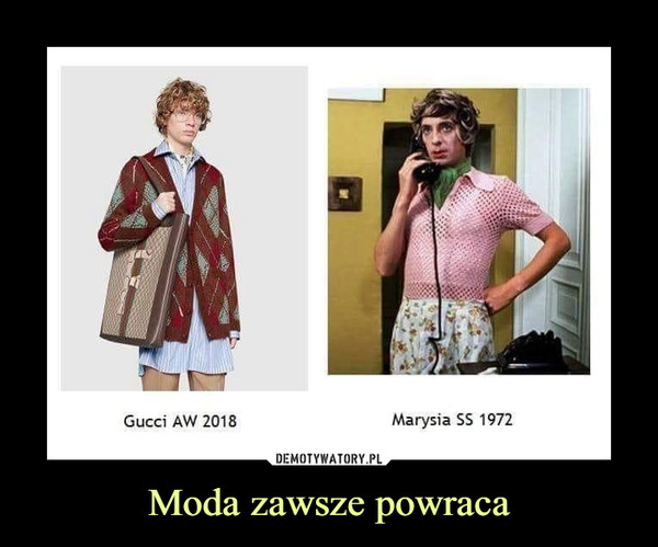 Moda zawsze powraca –  Gucci AW 2018 Marysia SS 1972