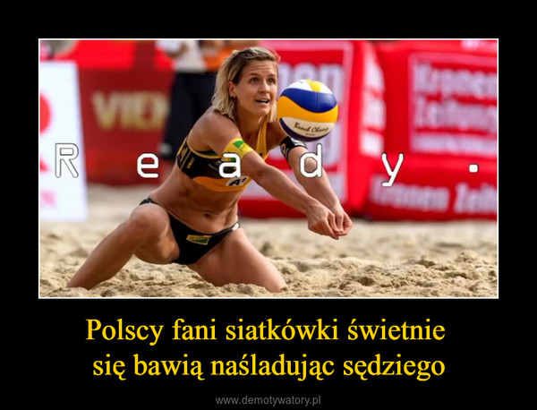 Polscy fani siatkówki świetnie się bawią naśladując sędziego –  