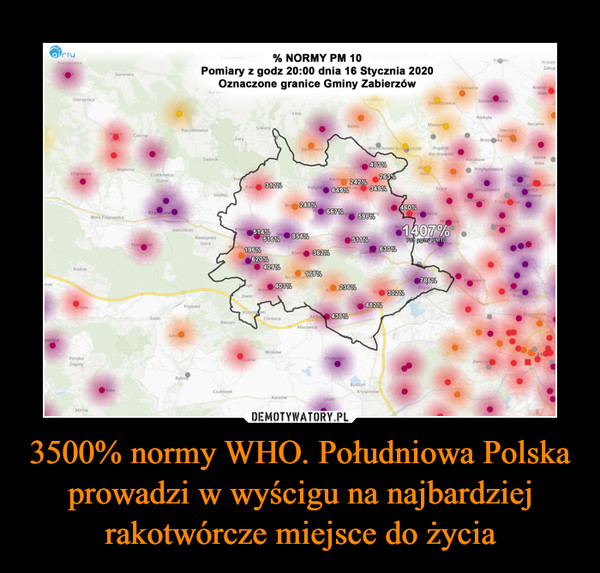 3500% normy WHO. Południowa Polska prowadzi w wyścigu na najbardziej rakotwórcze miejsce do życia –  
