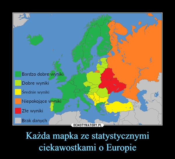 Każda mapka ze statystycznymi ciekawostkami o Europie –  