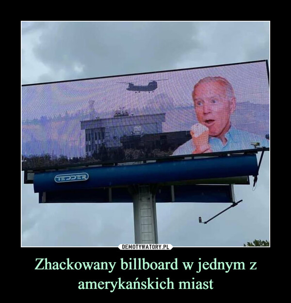 Zhackowany billboard w jednym z amerykańskich miast –  