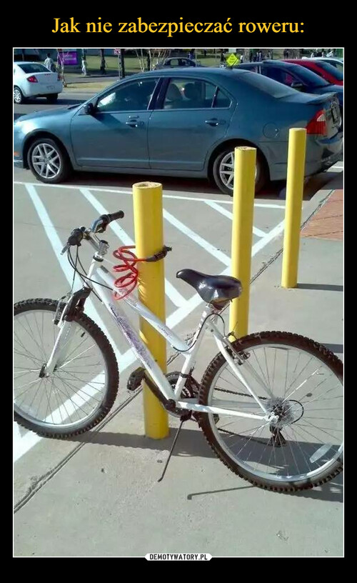 Jak nie zabezpieczać roweru: