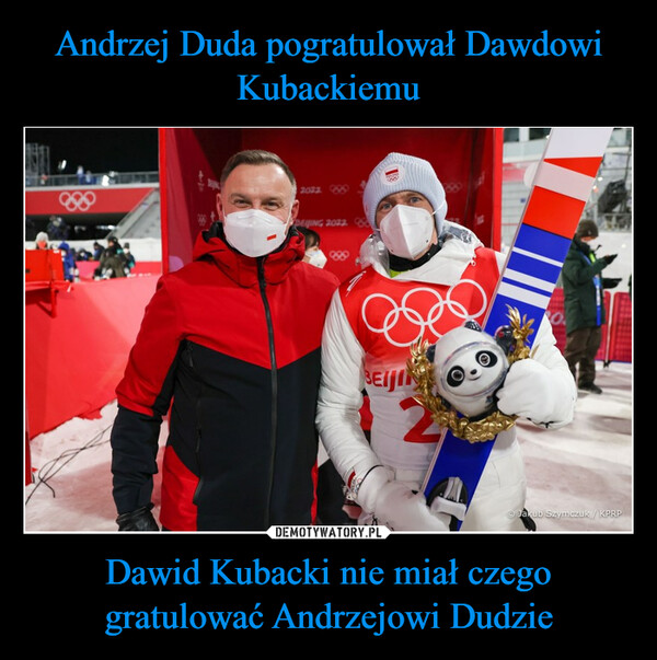 Andrzej Duda pogratulował Dawdowi Kubackiemu Dawid Kubacki nie miał czego gratulować Andrzejowi Dudzie
