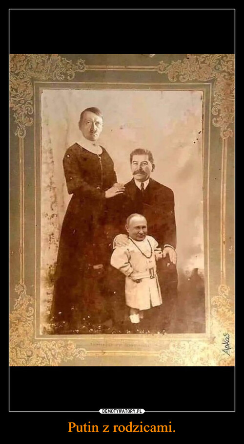 Putin z rodzicami.