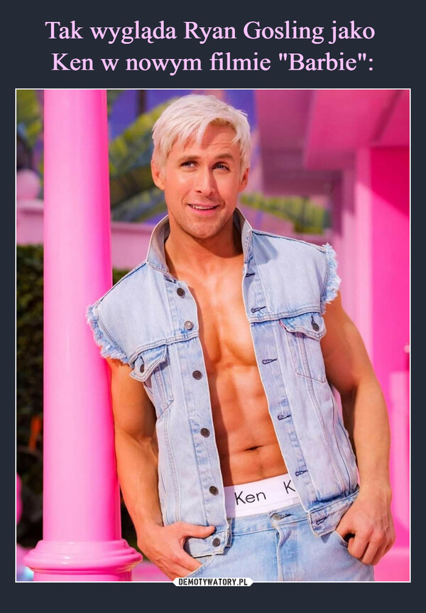 Tak wygląda Ryan Gosling jako 
Ken w nowym filmie "Barbie":