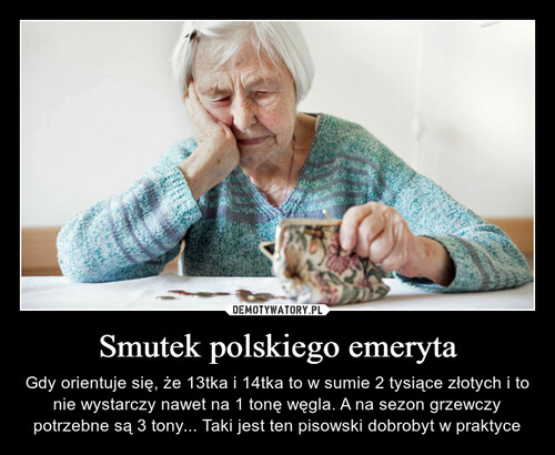 Smutek polskiego emeryta
