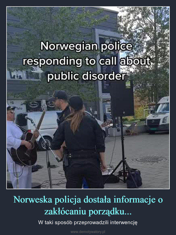 Norweska policja dostała informacje o zakłócaniu porządku... – W taki sposób przeprowadzili interwencję 