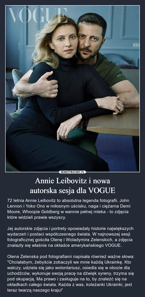 Annie Leibovitz i nowa
autorska sesja dla VOGUE