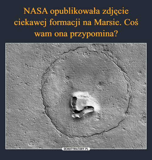 NASA opublikowała zdjęcie ciekawej formacji na Marsie. Coś wam ona przypomina?