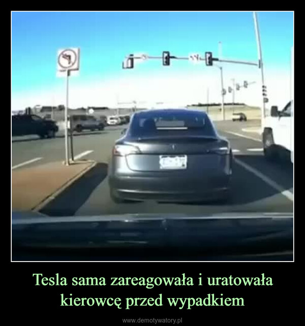 Tesla sama zareagowała i uratowała kierowcę przed wypadkiem –  