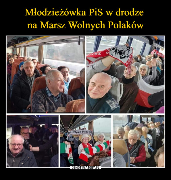 Młodzieżówka PiS w drodze 
na Marsz Wolnych Polaków