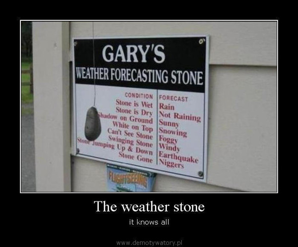 The weather stone – it knows all  